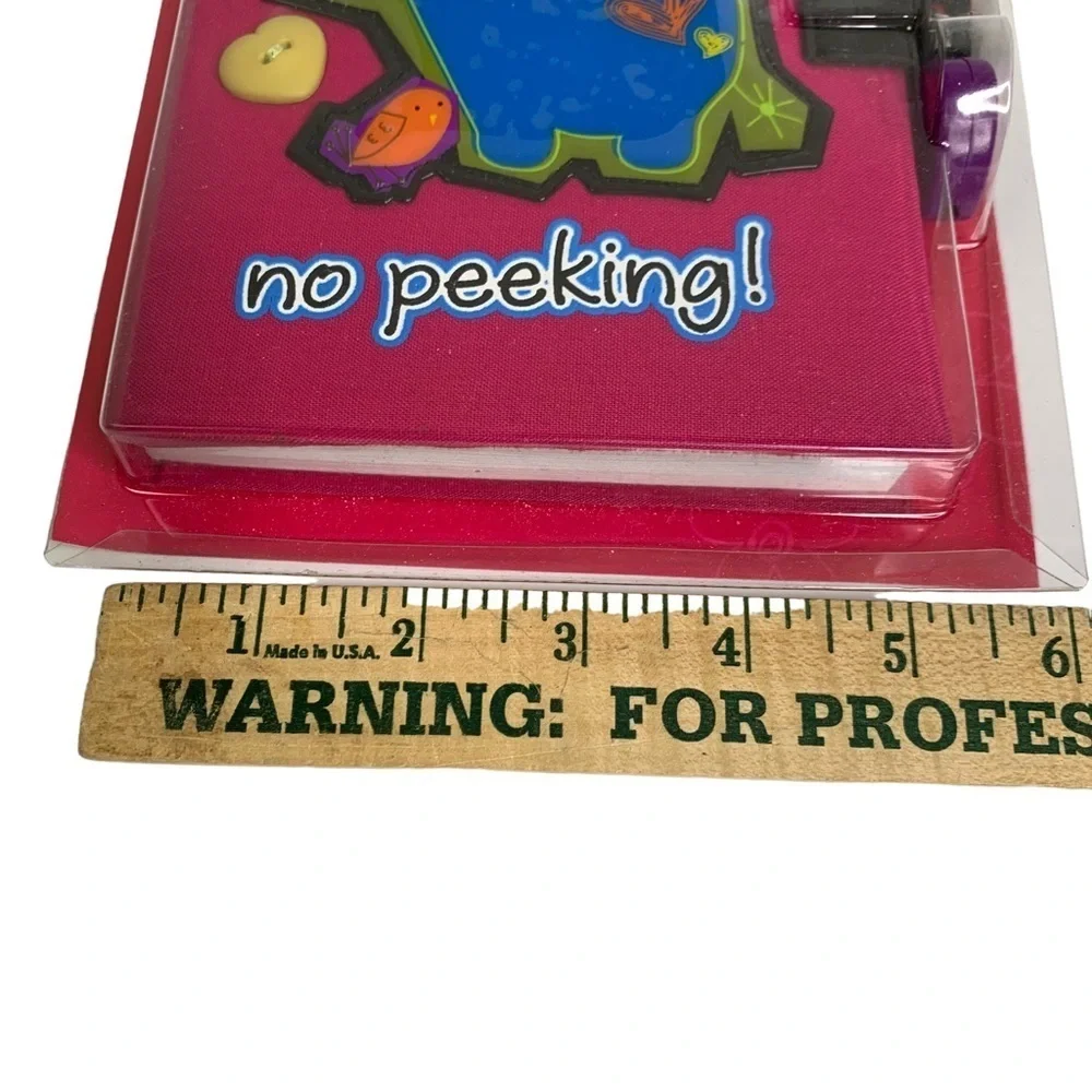 90’s Claire’s Absolutely No Peeking Pink with Elephant Graphic Lock & Key Diary